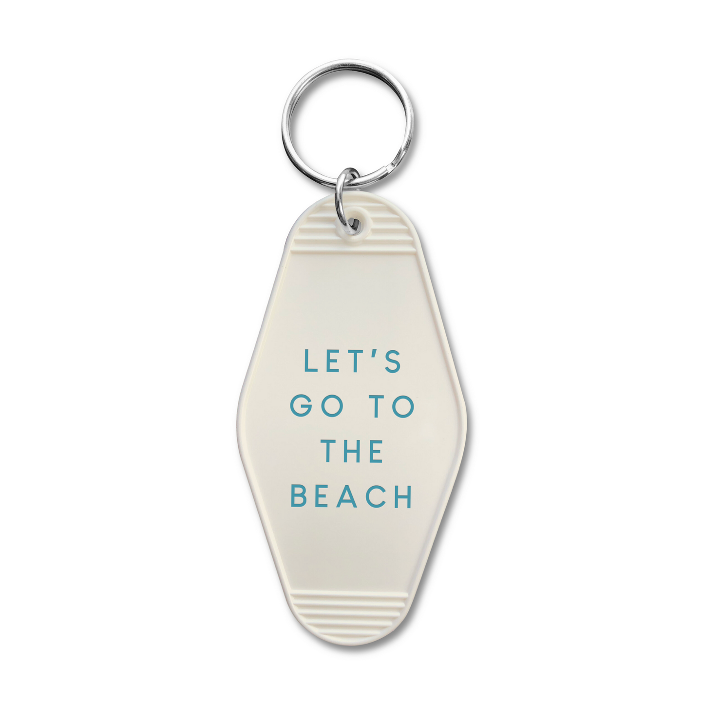 Let's Go To The Beach - Retro Hotel Keychain