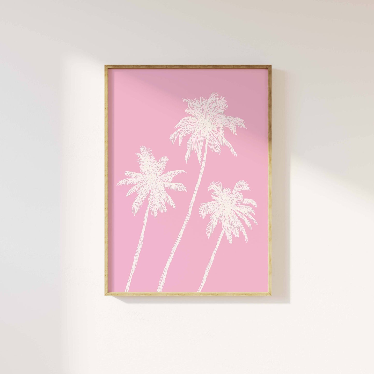 Pink Palm Trees Print