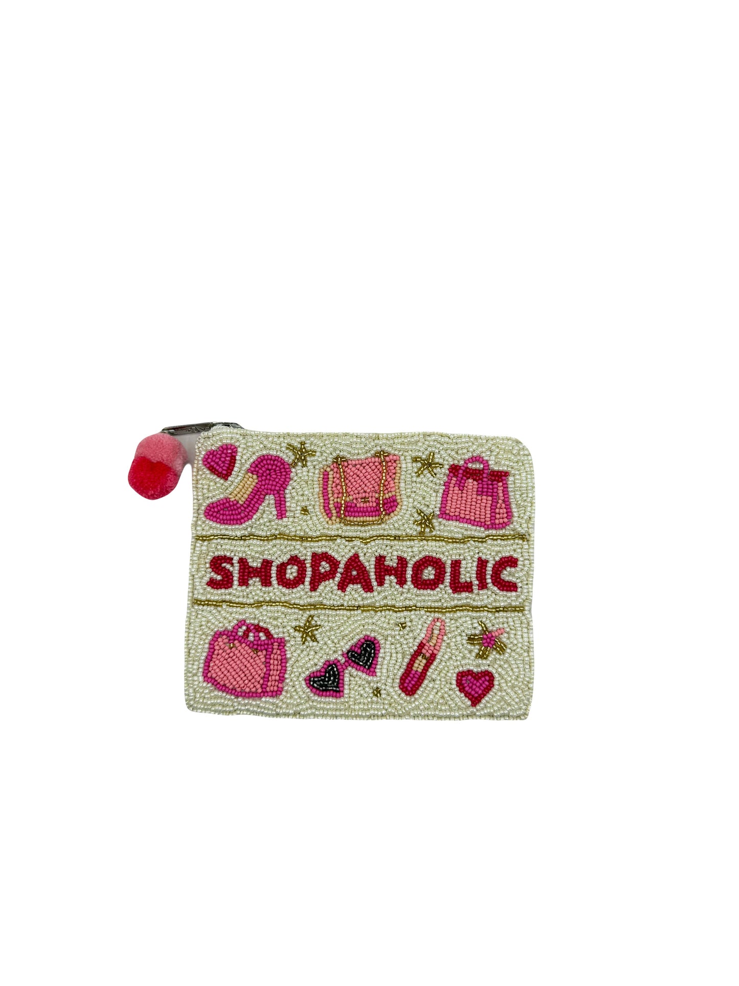 Shopaholic Beaded Coin Pouch