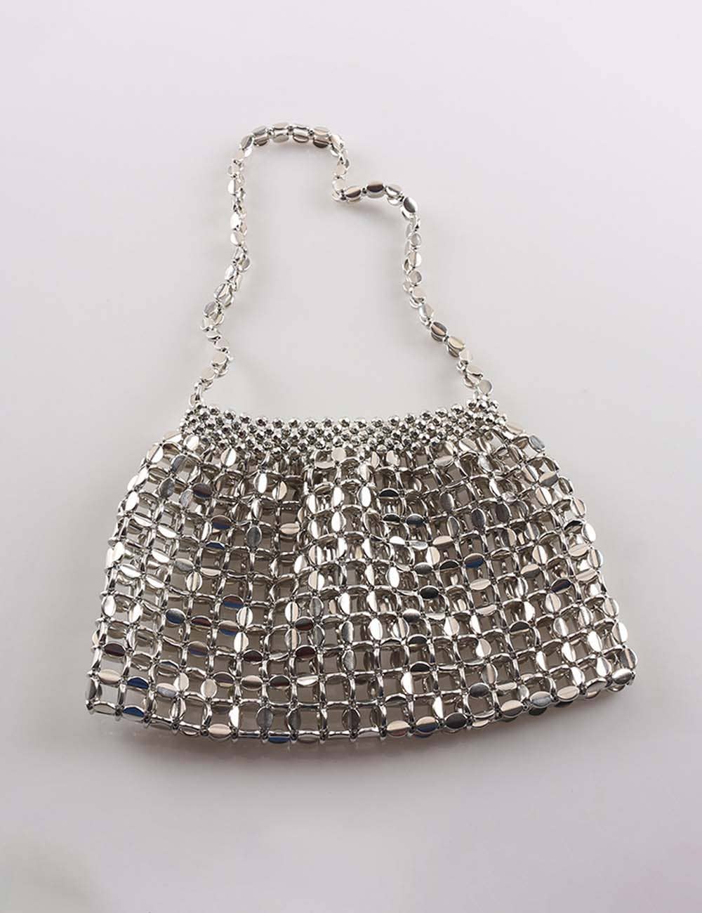 Simple Hollow Out Handmade Beaded Handbag