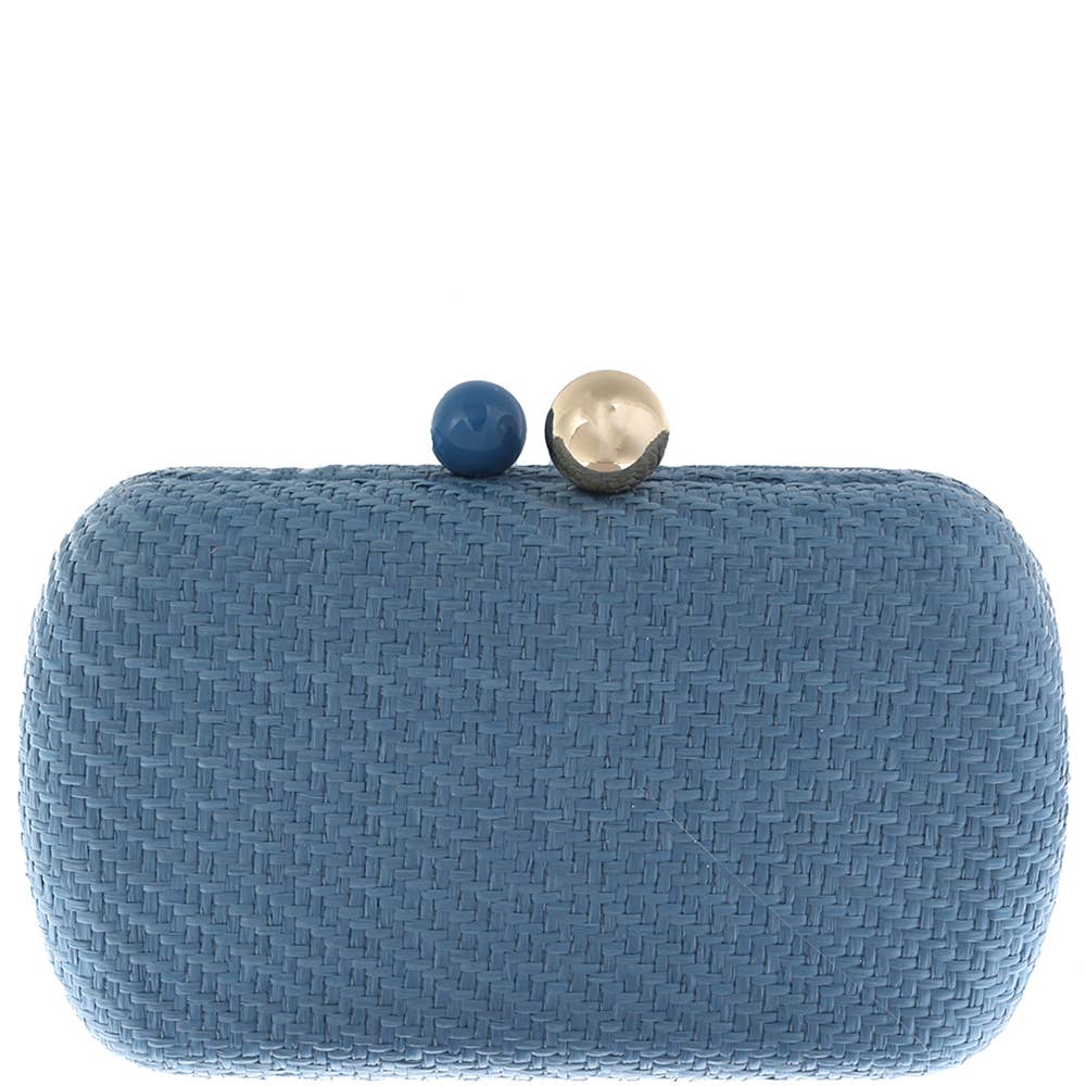 WOVEN COLORED EVENING CLUTCH
