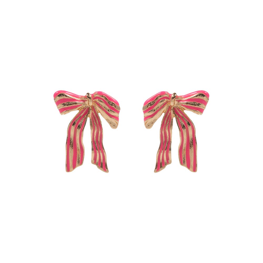 Bow Shaped Striped Earring