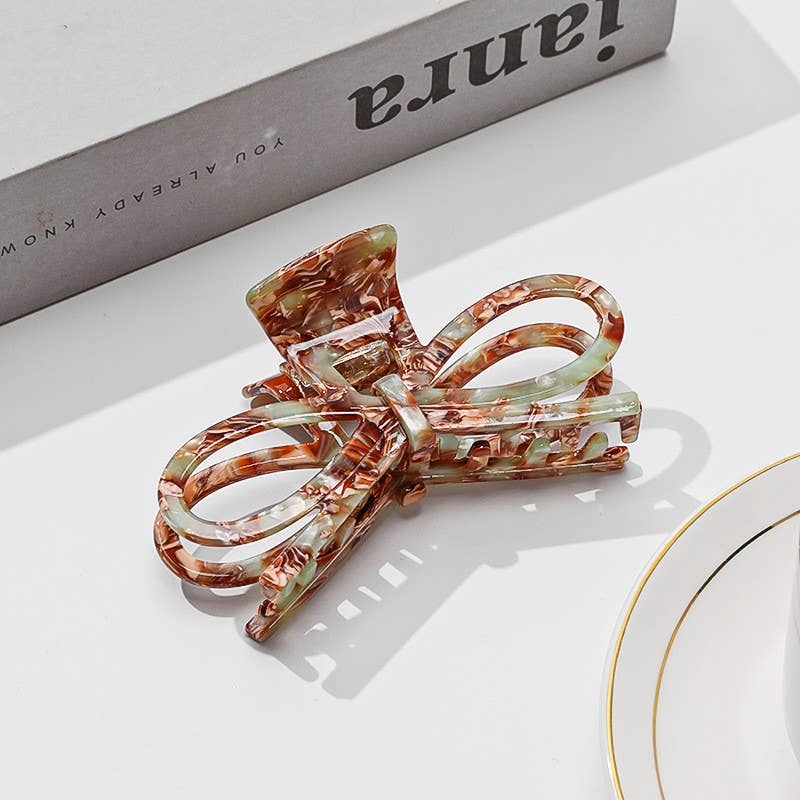LARGE CUTE BOW RIBBON HAIR CLAW CLIPS | 40H870