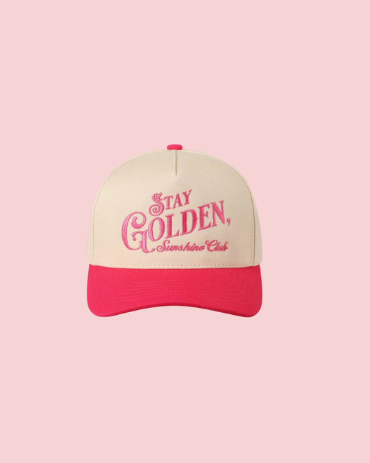 Stay Golden Sunshine Club Embroidery Trucker Hat