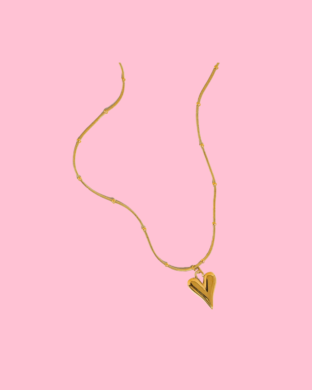 Bay 18K Gold Non-Tarnish Heart Necklace