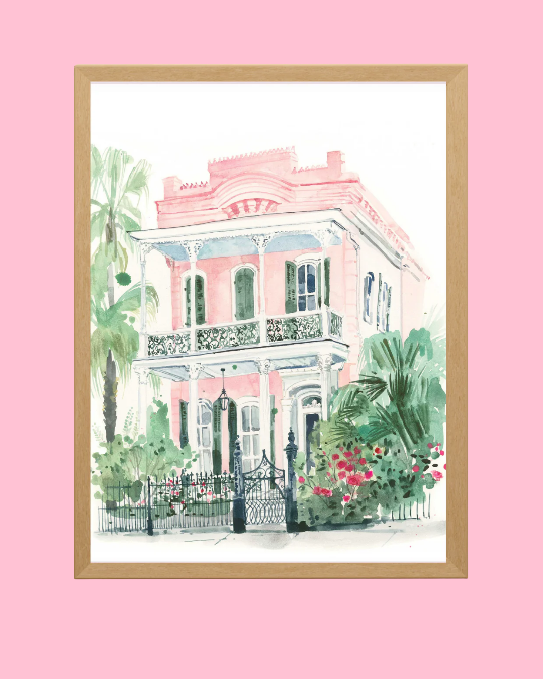 Uptown Pink Watercolor Fine Art Print