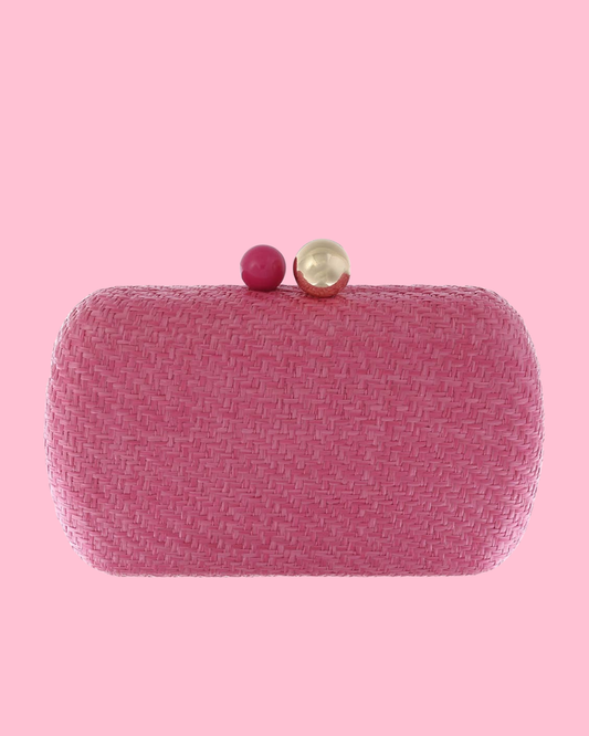 WOVEN COLORED EVENING CLUTCH