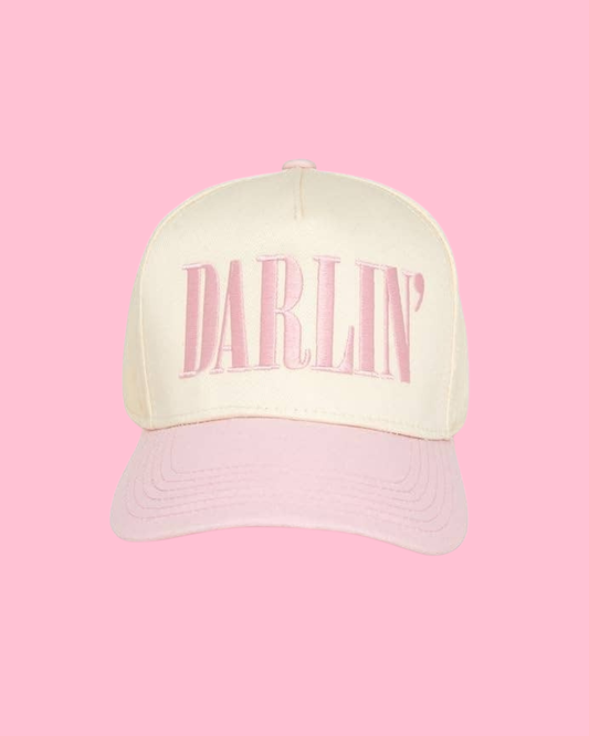 Two Tone Cap: Darlin' - Light Pink/Beige