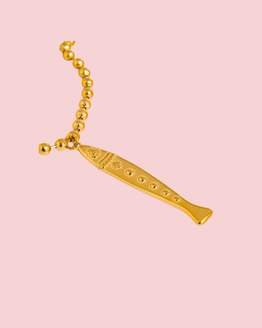 Bellisse 18K Gold Non-Tarnish Vintage Fish Necklace