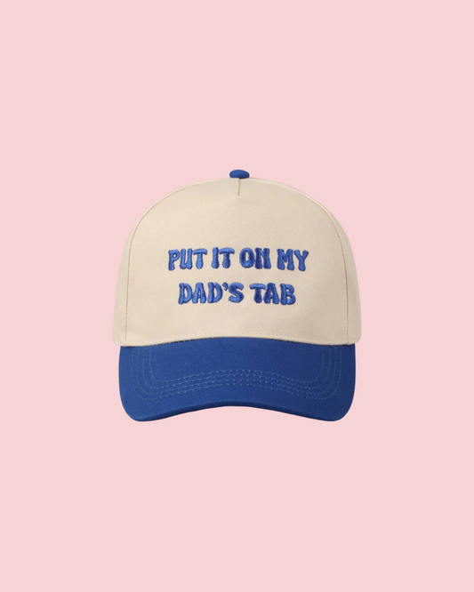 Put It On My Dad's Tab Embroidery Two-Tone Hat