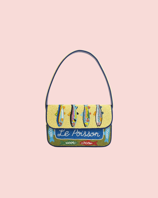 Fish Tales Beaded Shoulder Bag