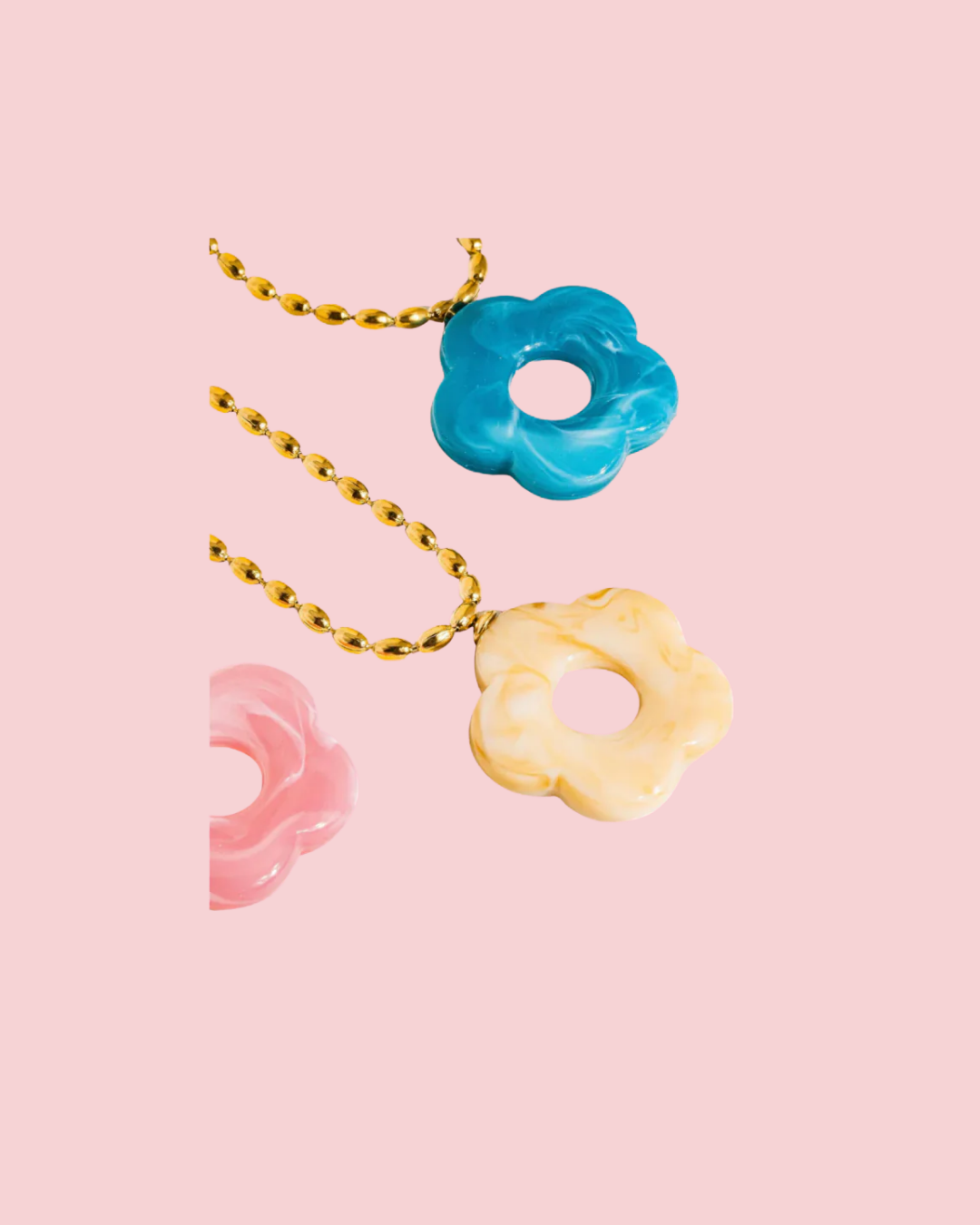 Zea Non-Tarnish Summer Floral Pendant Necklace
