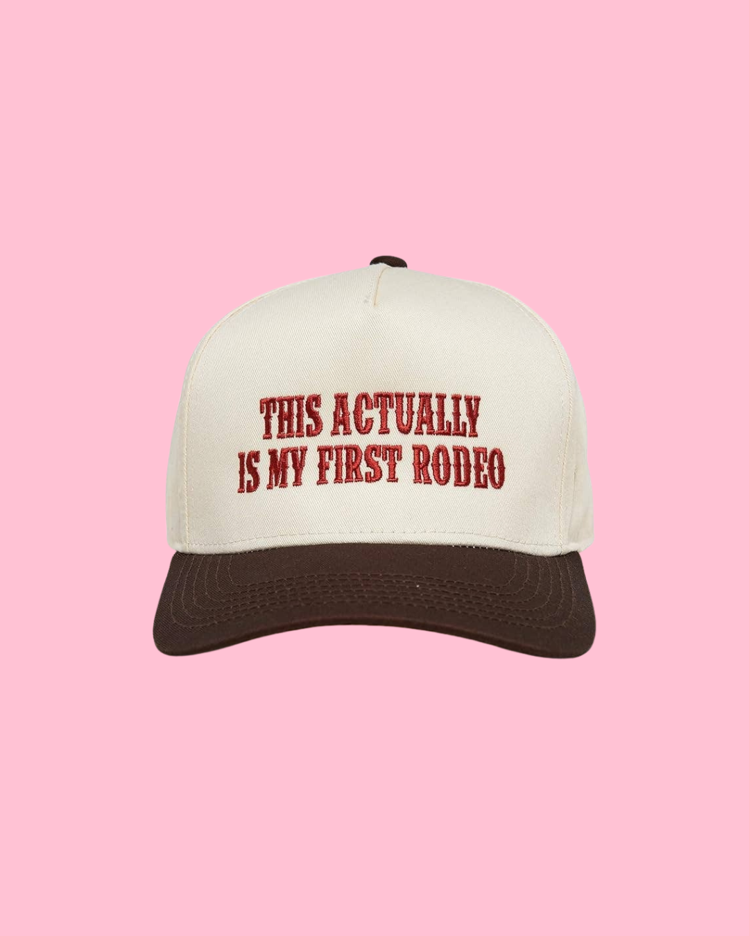2-Tone Cap - This Actually is My First Rodeo - Black/Beige