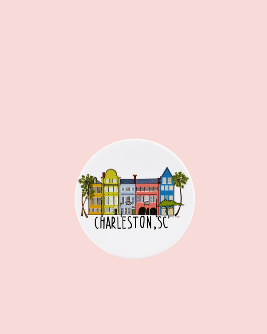 Rainbow Row Charleston Coaster