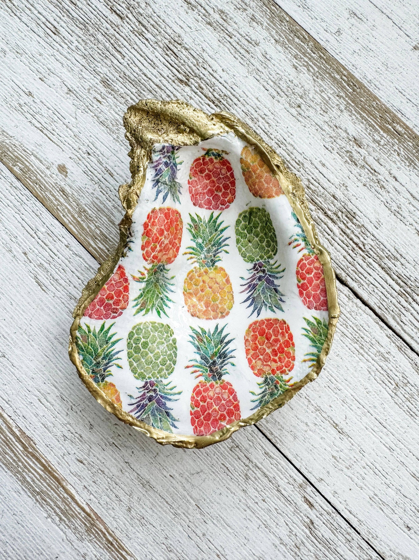 Pineapple Oyster Shell Ring Dish