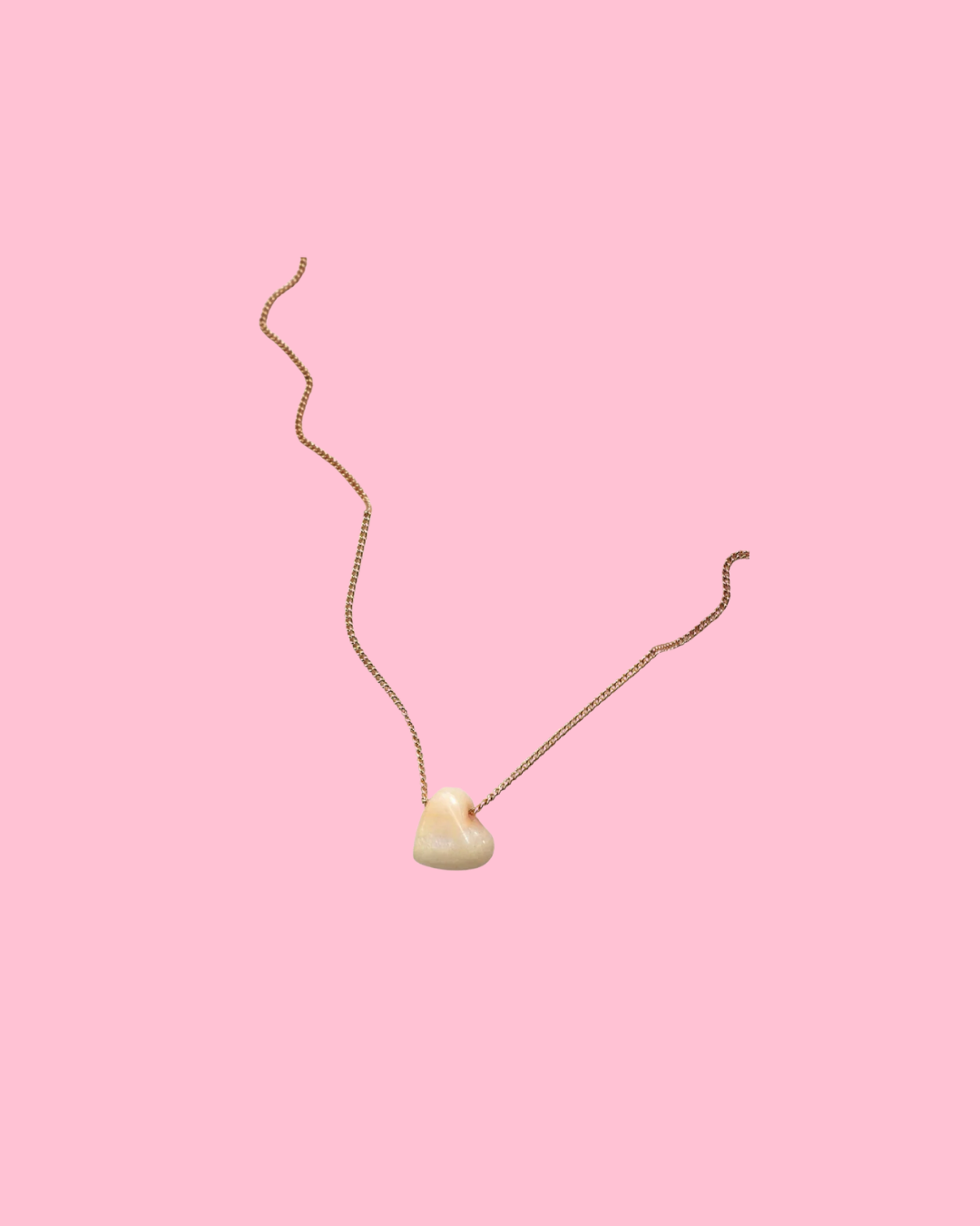 Rose Quartz Heart Charm Necklace