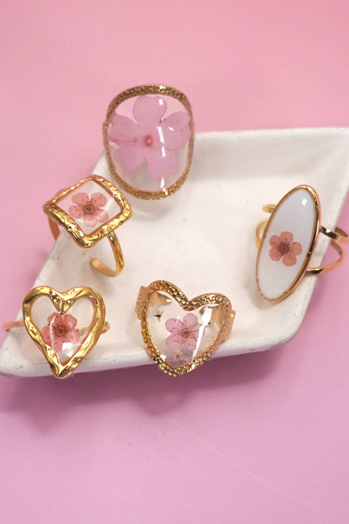 Stainless Steel Tarnish Free Floral Ring