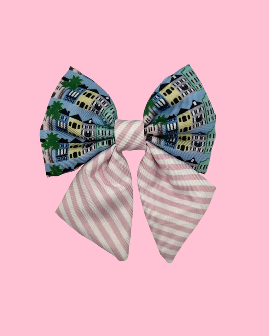 Rainbow Row Bow Tie - Pink
