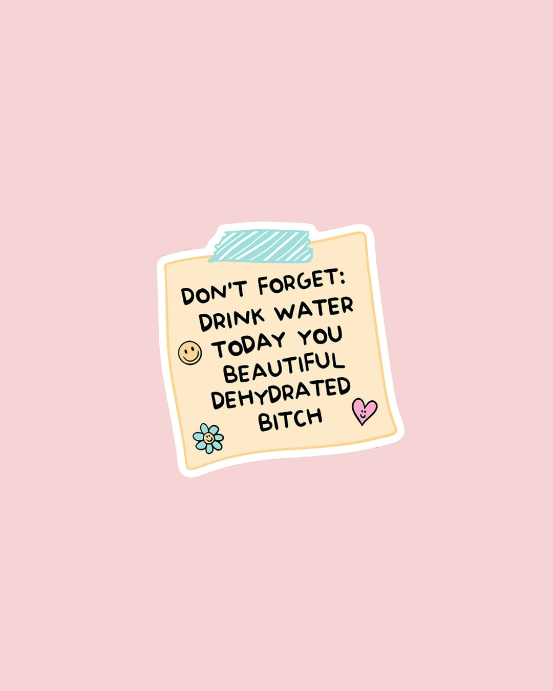 Vinyl Decal Drink Water Reminder Design