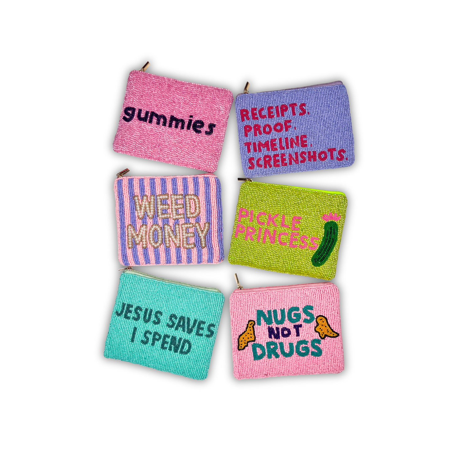 XL Luxury Beaded Coin Purse - Trendy Coin Pouch