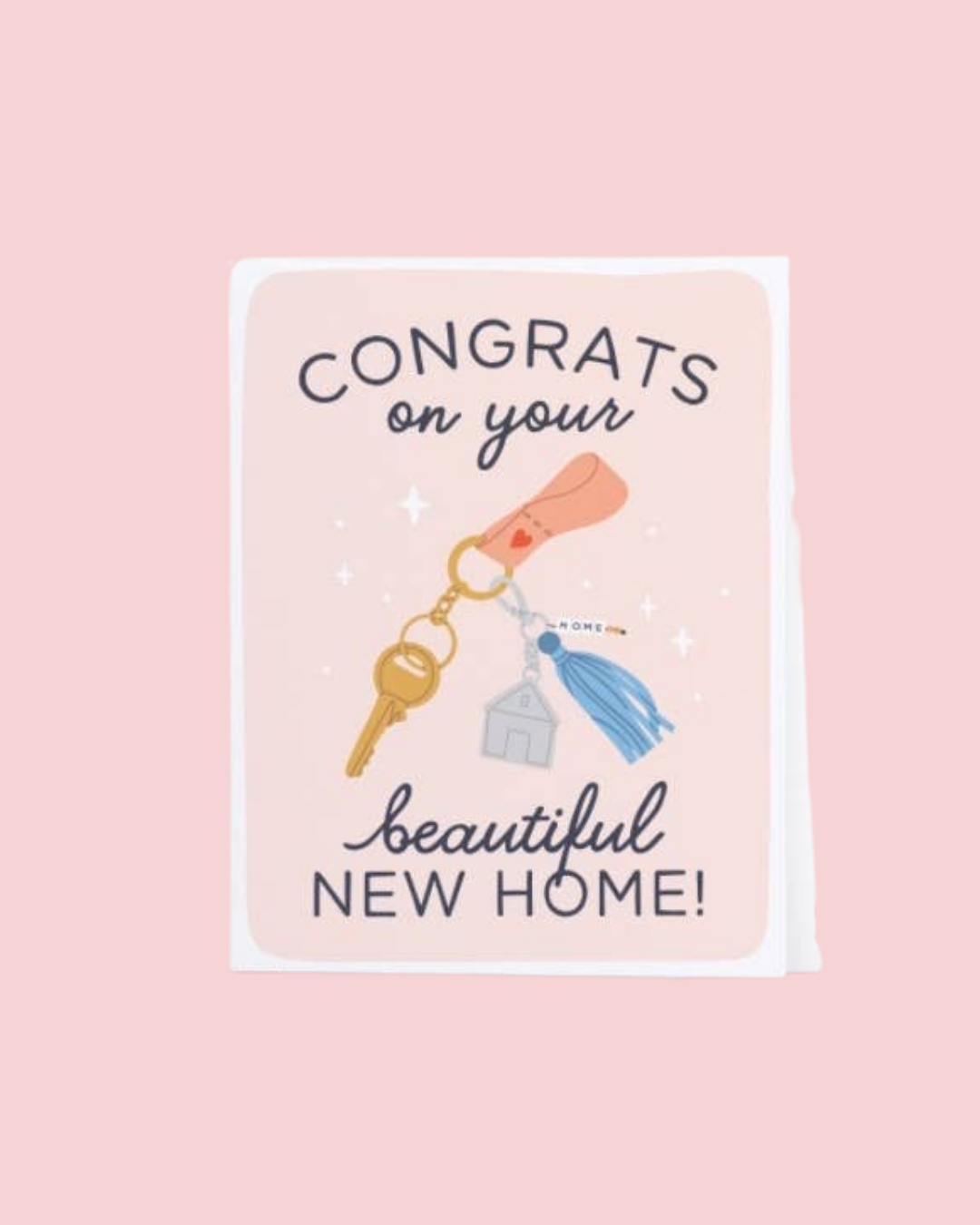 Congrats on Your Beautiful New Home Keychain Greeting Card