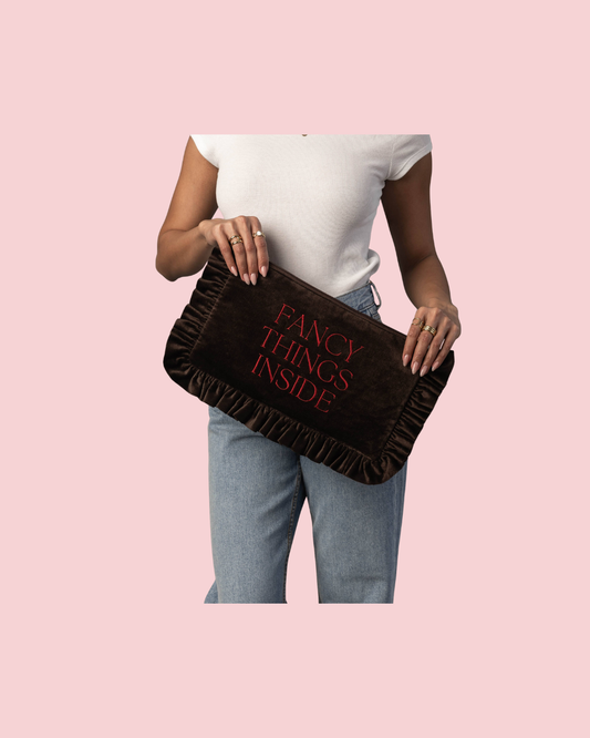 Fancy Things Inside Ruffle Travel Pouch