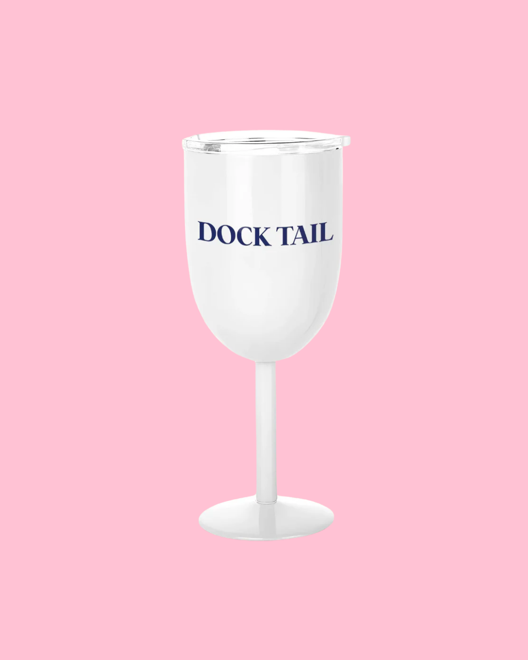 Pink Dock Tail Insulated Wine Goblet