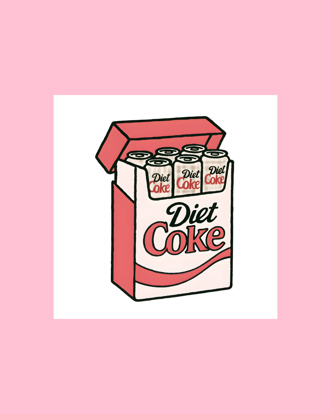 Diet Coke Fridge Pack Sticker