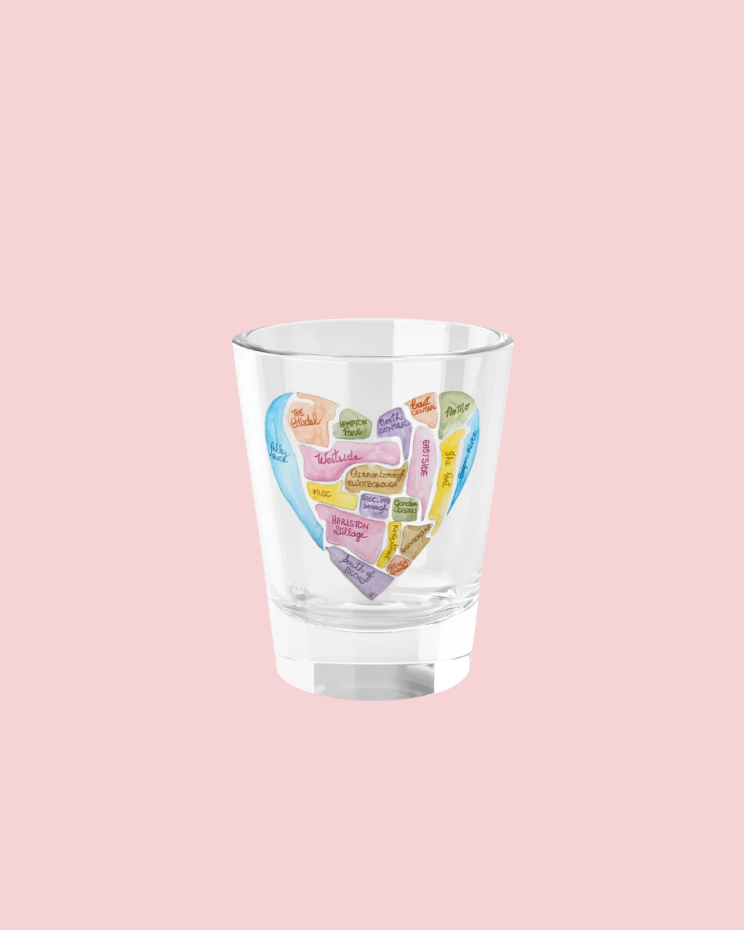 Charleston Heart 1.75oz Shot Glass