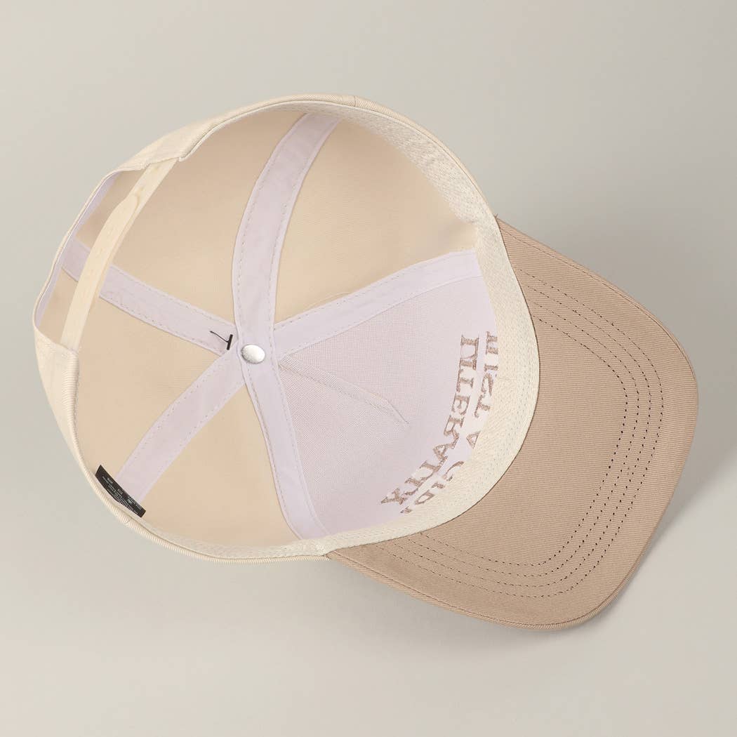 Literally Just A Girl Embroidery Two Tone Trucker Hat