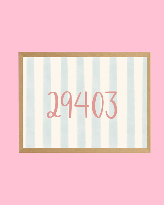29403 Boardwalk Stripe Zip Code Print