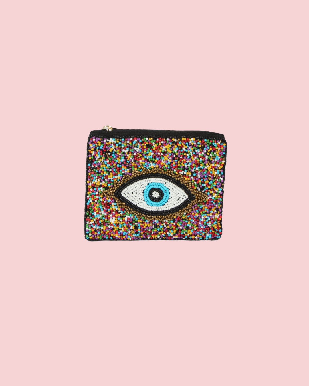 Fully Beaded EYE Theme Ladies Coin Purse