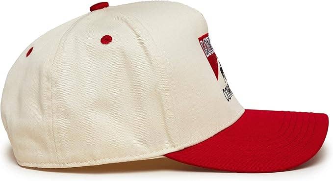 2-Tone Embroidered Cap - Long Live Cowgirls - Red/Beige