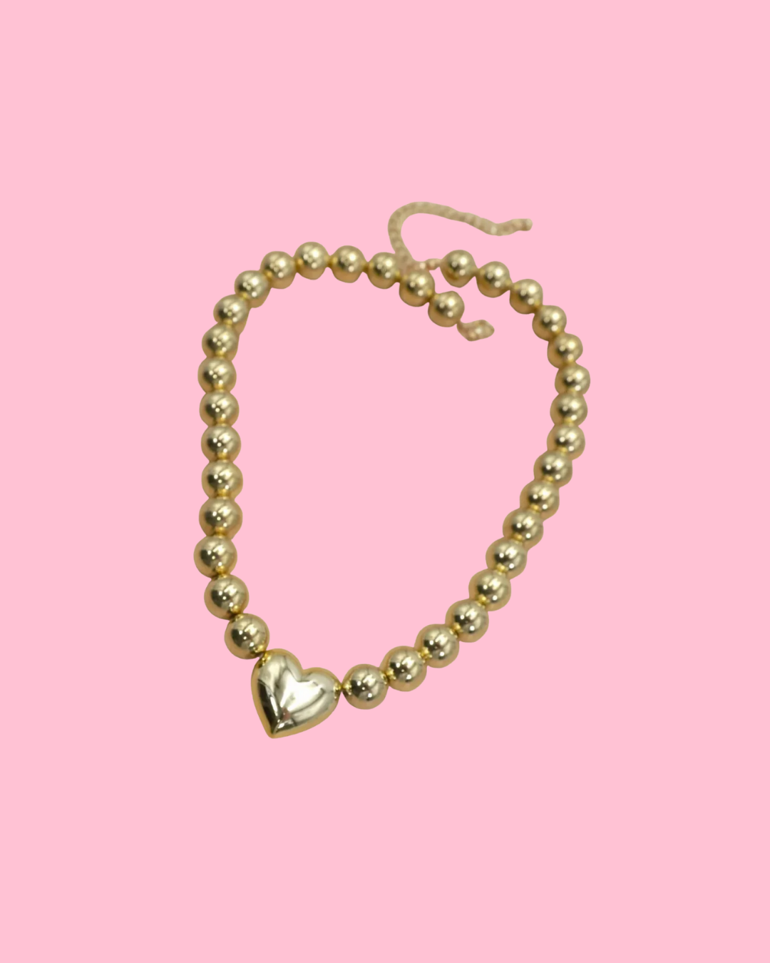 Puffy Heart Ball Necklace