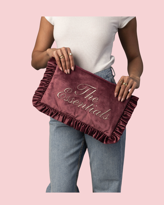 The Essentials Ruffle Travel Pouch