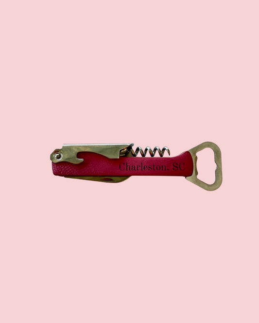 Charleston, SC Custom Engraved Bottle Opener & Corkscrew
