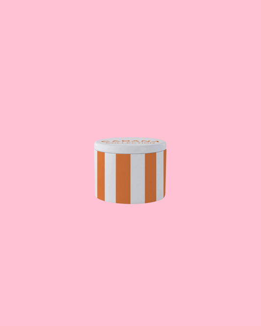 Travel Candle - Cabana Orange & White Stripe