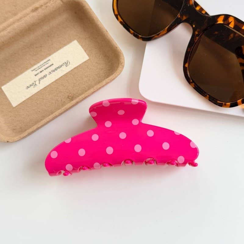 Retro Polka Dot Hair Claw