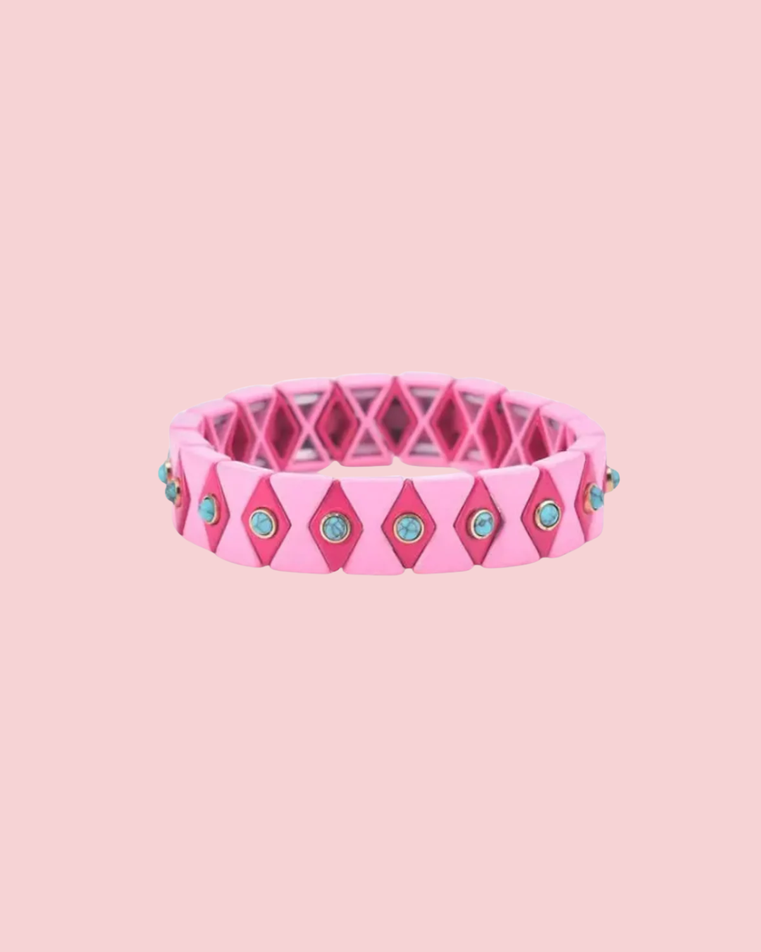 Diamond Enamel Tile Bracelet