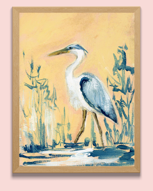 Edwin A Blue Heron Art Print