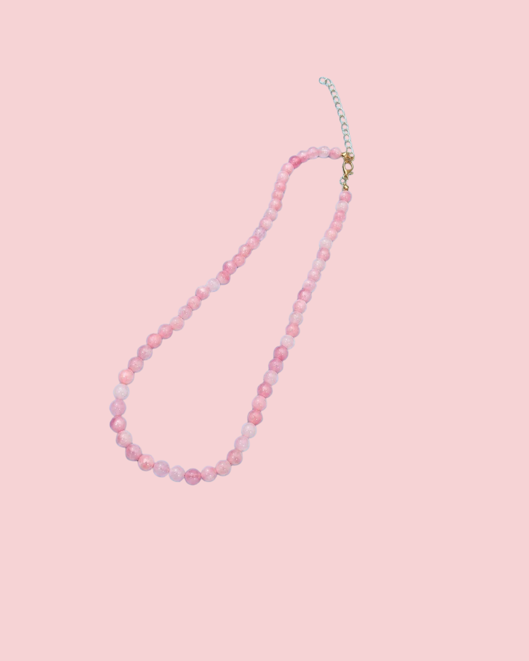 NATURAL AGATE GLASS SEMI PRECIOUS BEAD NECKLACE | 40NK9754