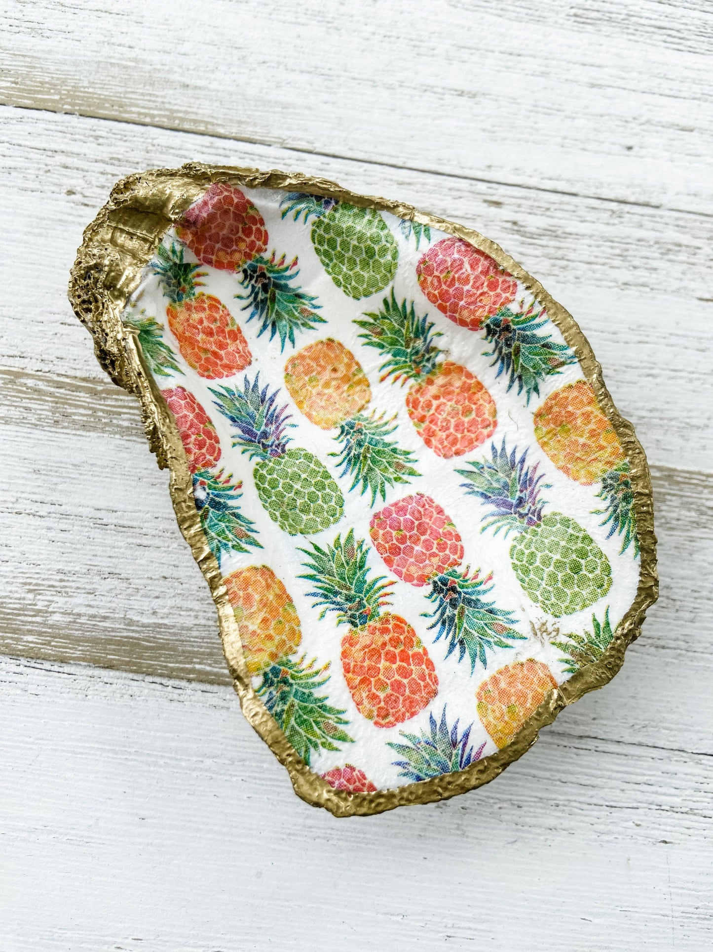 Pineapple Oyster Shell Ring Dish