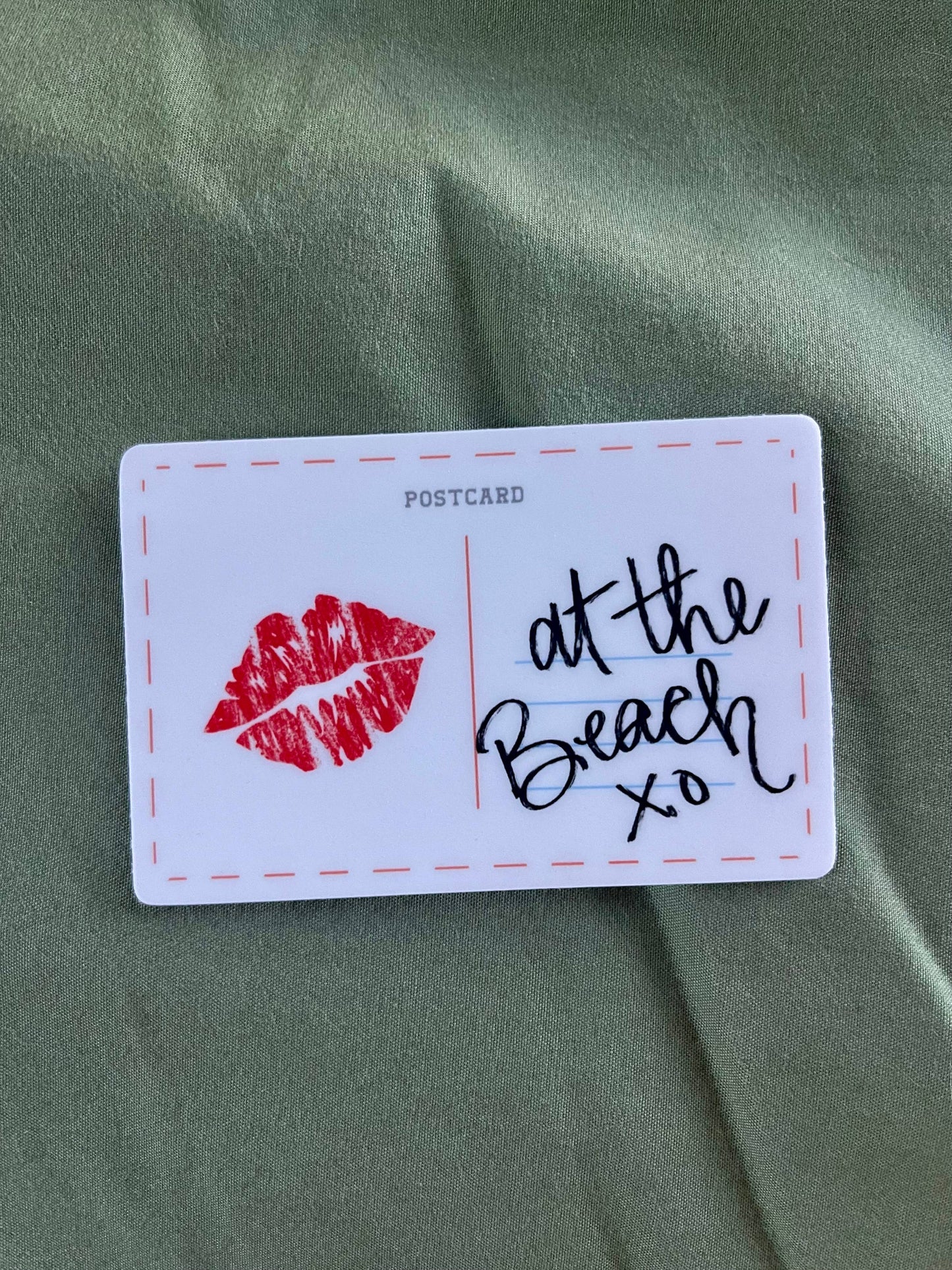 Beach Postcard Themed Coastal Vinyl Sticker XO