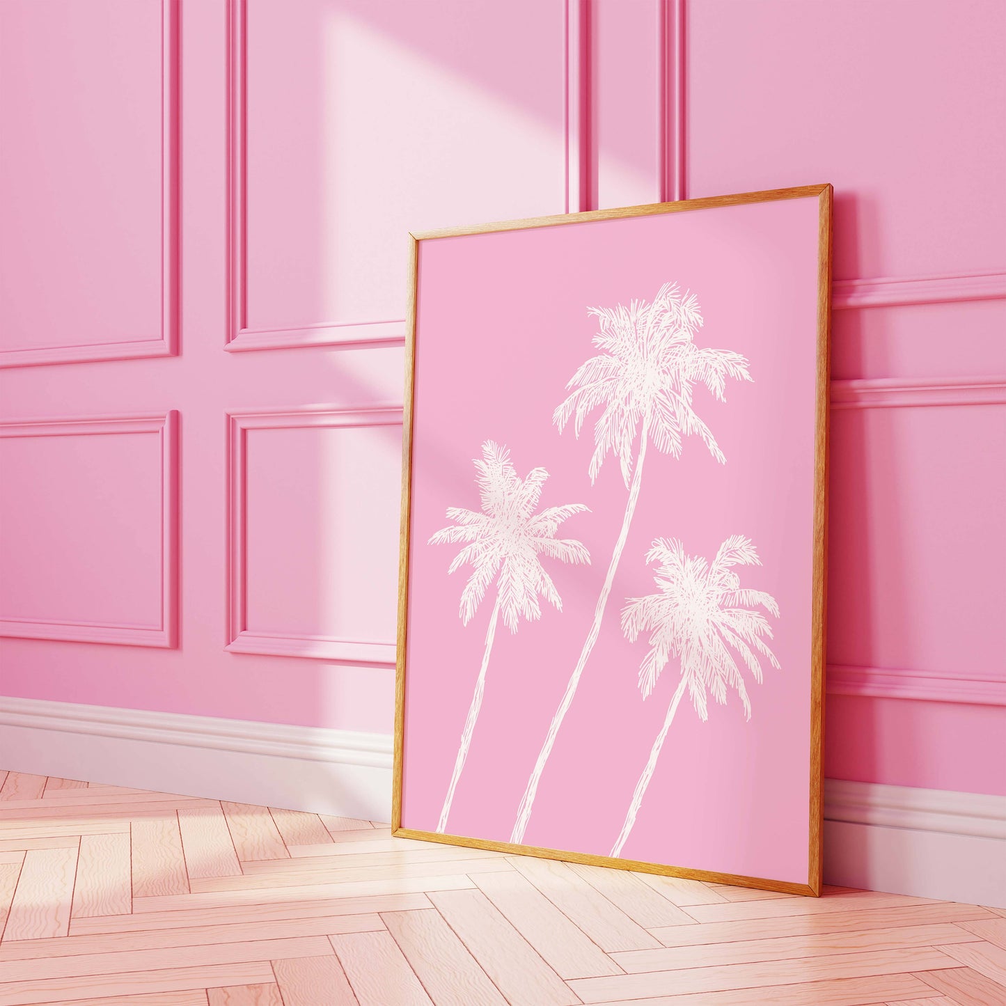 Pink Palm Trees Print
