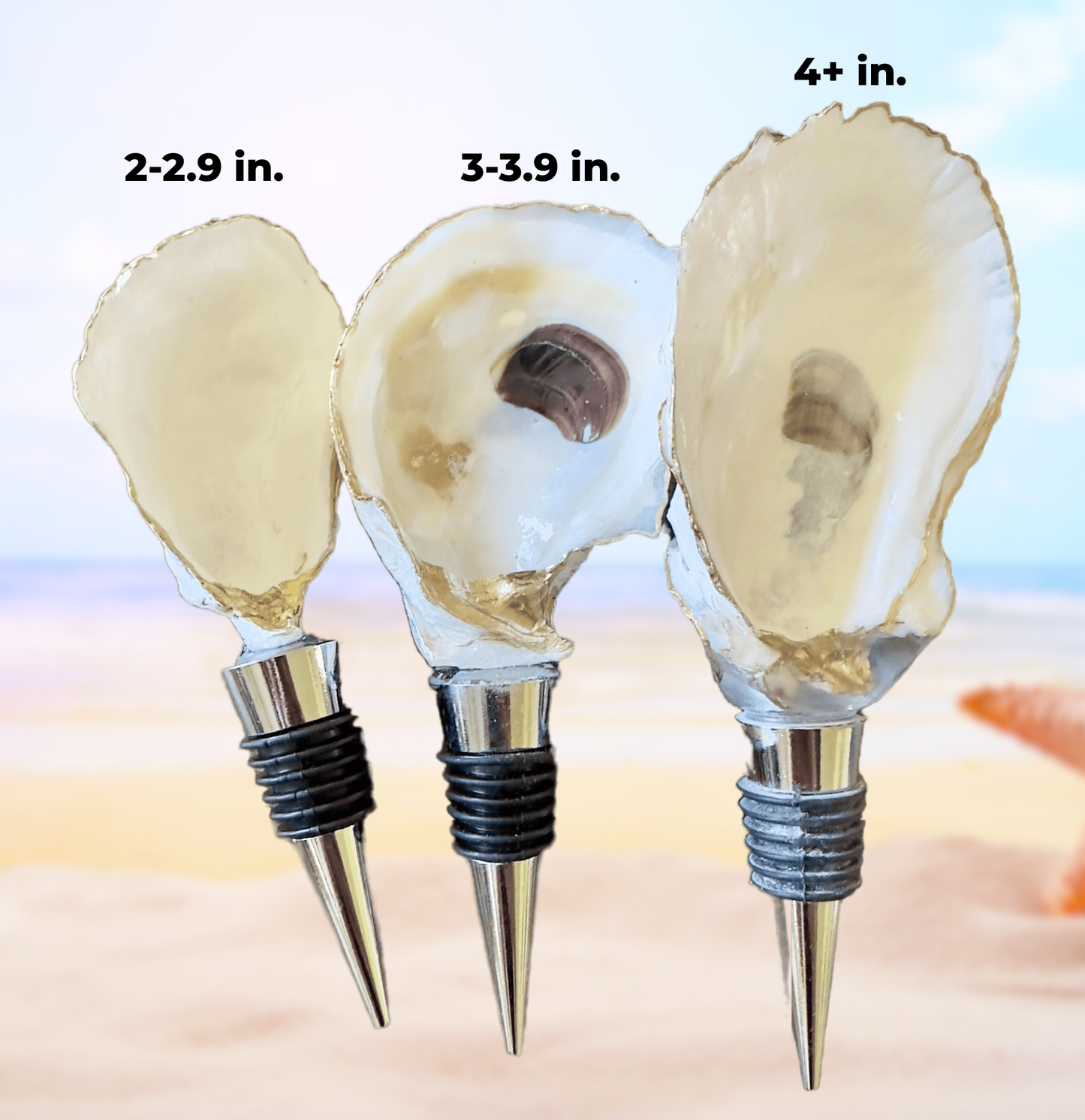 Bloom Burst Oyster Shell Wine Stopper – Gold Rim