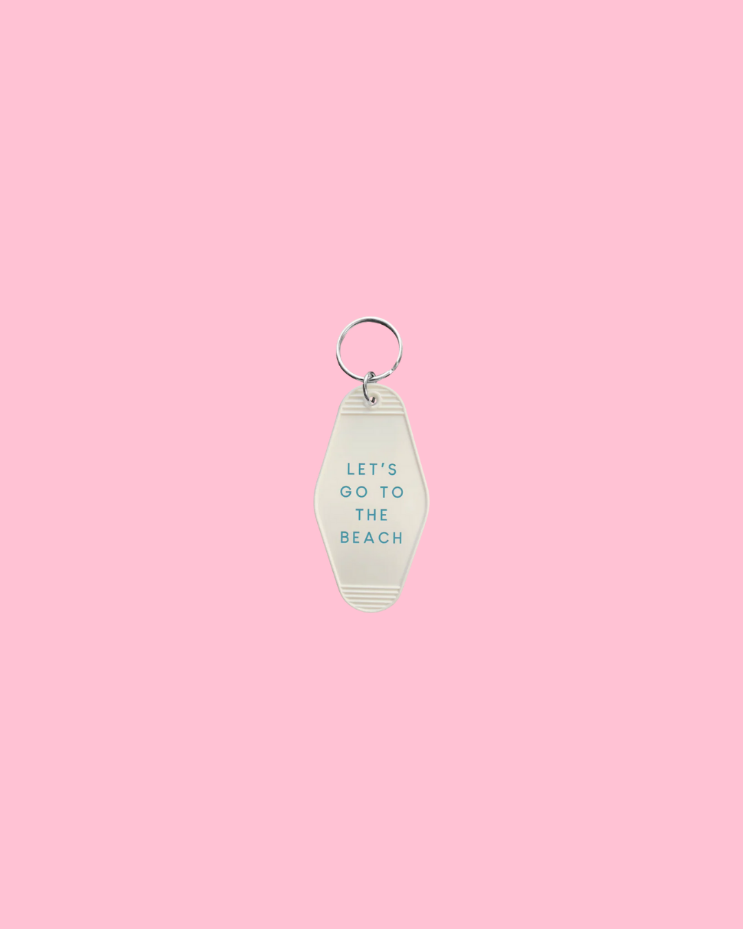 Let's Go To The Beach - Retro Hotel Keychain