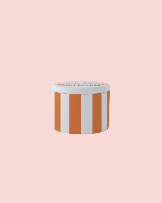 Travel Candle - Cabana Orange & White Stripe