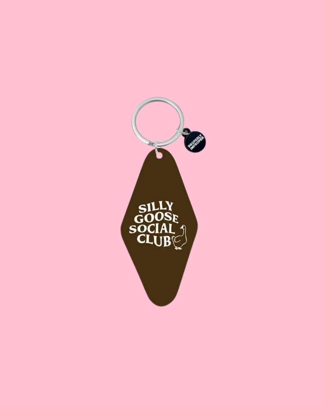 Silly Goose Social Club Printed Keychain
