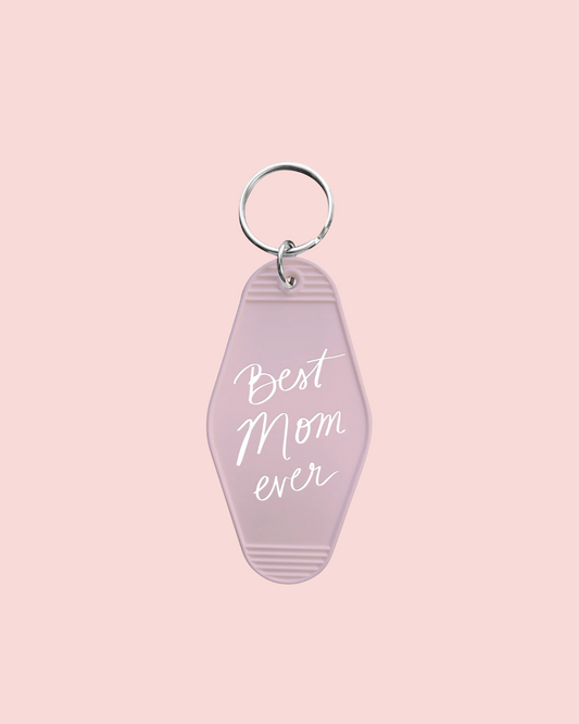 Best Mom Ever - Retro Hotel Keychain