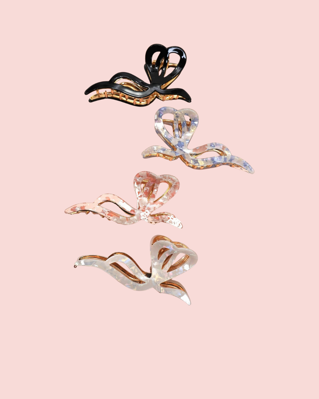 Tolie Pattern Bow Claw Clip